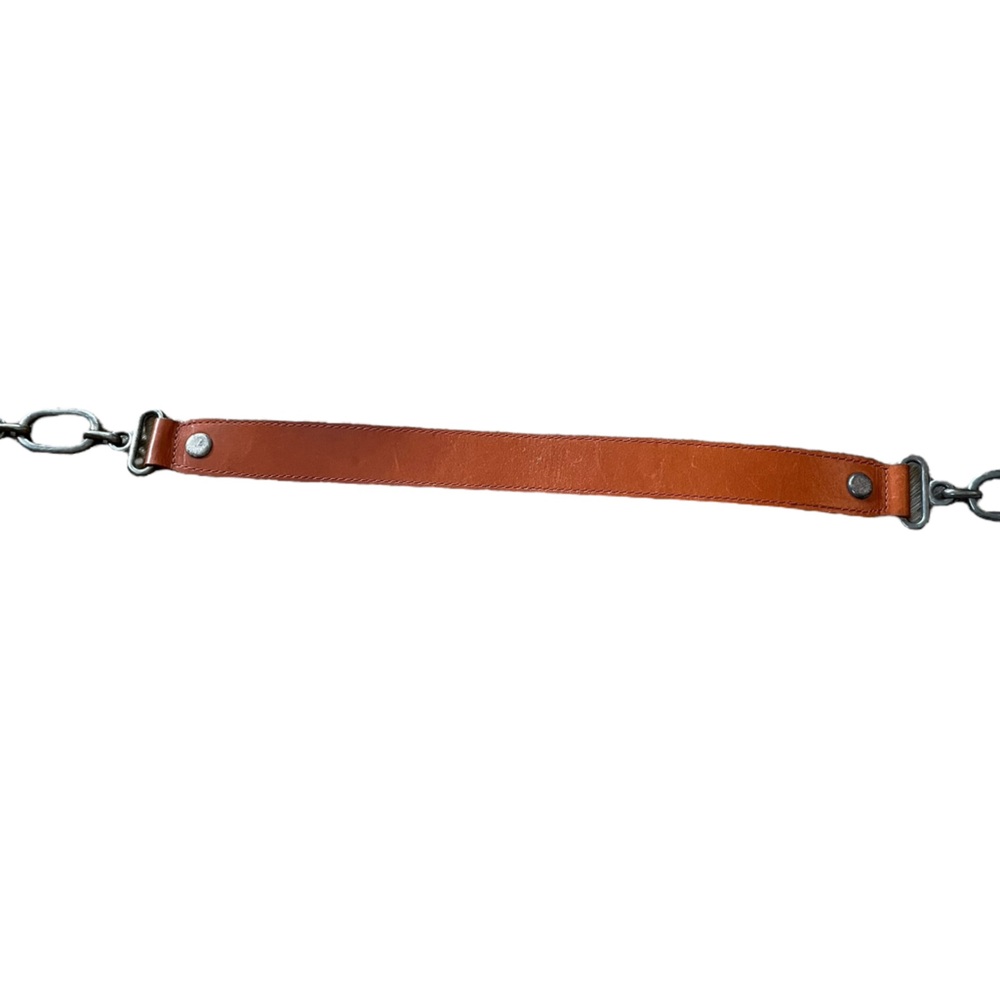 Doncaster Tan Luxury Western Utility Equestrian Metal Chain Link Belt - Picture 4 of 8